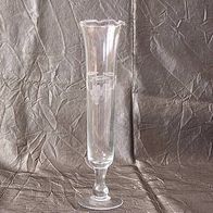 Kristallglas - Fuß-Vase mit zwei geschlieffenen Zweigen beschmückt