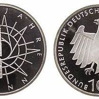 Silber 10 DM 1989 in stgl., 2000 Jahre Bonn