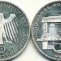Silber 10 DM 1993 in stgl., 1000 Jahre Potsdam