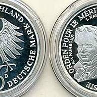 Silber 10 DM 1992 in stgl., Orden "Pour le Mérite" Wissenschaft un Künste