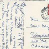 85567 Grafing Stempel (13b) bei München 1959 auf Ansichtskarte nach Österreich