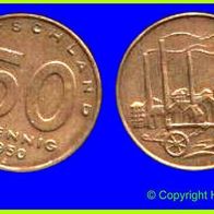 DDR : 50 Pfennig Messing 1950 ss