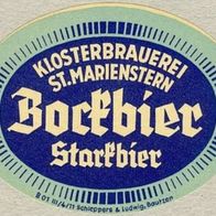 ALT ! Bieretikett Sankt Marienstern Klosterbräu † 1973 Panschwitz-Kuckau Lkr. Bautzen
