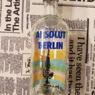 LEERE Absolut VODKA WODKA Flasche BERLIN 0,7 l Fernsehturm PARTY Shisha Bong