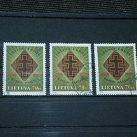 Litauen, MNr.708, 3 x gestempelt