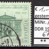 DDR 1959 150. Geburtstag von Felix Mendelssohn Bartholdy MiNr. 676 gestempelt -2-