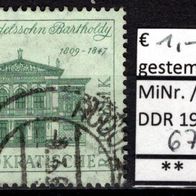 DDR 1959 150. Geburtstag von Felix Mendelssohn Bartholdy MiNr. 676 gestempelt -3-