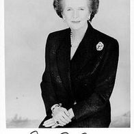 Margret Thatcher 1925 - 2013 tolles Autogrammfoto Repro aus Privatsammlung - al-