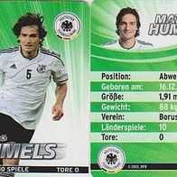 DFB-Rewe Sammelkarte - Fußball-EM 2012 - Nr.8/32 Mats Hummels