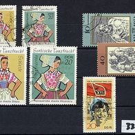 3312- DDR Briefmarken Michel Nr 1668 ,1669,1672,1673,1677,1723,1724 gest. Jahrg.1977