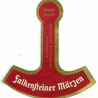 ALT ! Bieretikett Bayerische Bierbrauerei † 1968 Ludwigsstadt-Falkenstein Lkr Kronach