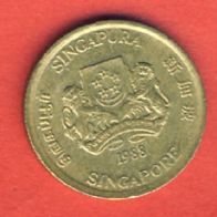 Singapur 5 Cents 1988