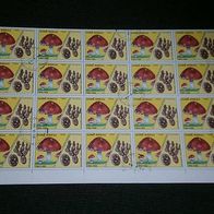 Guinea-Bissau, MNr.992, Bogen (40) gestempelt, Fliegenpilz