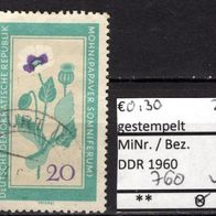 DDR 1960 Einheimische Heilpflanzen MiNr. 760 gestempelt -2-