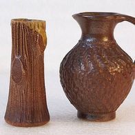 Steingut Kännchen und Vase in Stammbaumform