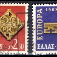 Griechenland gestempelt Michel Nr 974 975 Europa Cept 1968