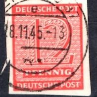 Russische Sowjetische Zone WZ fallend gestempelt Michel Nr. 119x