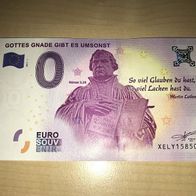 0 Euro Schein Gottes Gnade gibt es umsonst 2017-1 Luther 1 Stück Souvenierschein
