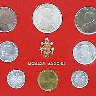 Vatikan 688 Lire Kursmünzensatz komplett 1965 Papst PAUL VI. (1963-1978)