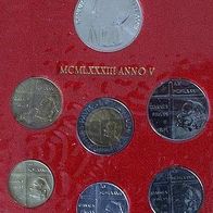 Vatikan 1880 Lire Kursmünzensatz komplett 1983 Johannes PAUL II. (1979-2005)