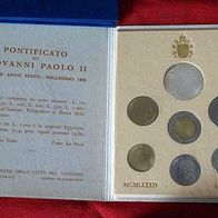 Vatikan 1880 Lire Kursmünzensatz komplett 1984 Johannes PAUL II. (1979-2005)