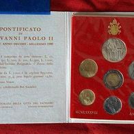 Vatikan 1880 Lire Kursmünzensatz komplett 1988 Johannes PAUL II. (1979-2005)
