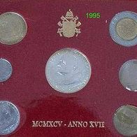 Vatikan 1880 Lire Kursmünzensatz komplett 1995 Johannes PAUL II. (1979-2005)