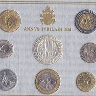Vatikan KMS Kursmünzensatz komplett Hl. JAHR 2000 Johannes PAUL II. (1979-2005)