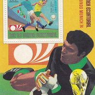 1974 Äquatorialguinea - Ajman Fussball WM Block 86 postfrisch