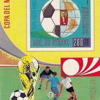 1974 Äquatorialguinea - Ajman Fussball WM Block 87 geschnitten postfrisch