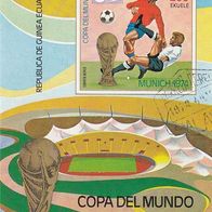 1974 Äquatorialguinea - Ajman Fussball WM Katalog-Nr. 346 als Block 96 gestempelt