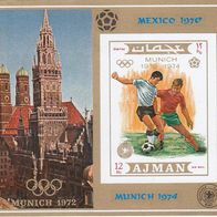 1972 74 Äquatorialguinea WM Deutschland Block München 1972 Mexiko 1974 geschnitten