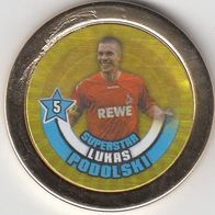 Topps Bundesliga goldene Chips 2010/2011 Superstar 1. FC Köln 5 Lukas Podolski