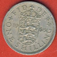 Großbritannien 1 Shilling 1966 Wappen von England