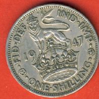 Großbritannien 1 Shilling 1947 Englischer Löwe