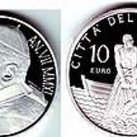 Silber 5 und 10 Euro PP Vatikan 2011 , 44. Weltfriedenstag u. 60. Jt. Priesterweihe