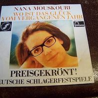 Nana Mouskouri -7" Wo ist das Glück vom vergangenen Jahr - nur das Cover !! -1a !