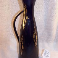 Kobaltblaue Volkstedt Porzellan Henkel-Vase mit handbemaltem Golddekor