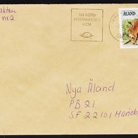 Finnland - Aland - Brief mit Marke Mi. Nr. 45 - 5 Säugetiere / Eichhörnchen <