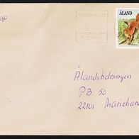 Finnland - Aland - Brief mit Marke Mi. Nr. 45 - 6 Säugetiere / Eichhörnchen <