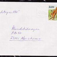 Finnland - Aland - Brief mit Marke Mi. Nr. 45 - 7 Säugetiere / Eichhörnchen <