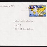 Finnland - Aland - Brief mit Marke Mi. Nr. 55 - 1 Kap-Hoorn-Kongreß, Mariehamn <