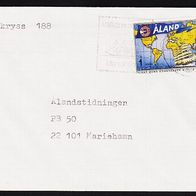 Finnland - Aland - Brief mit Marke Mi. Nr. 55 - 4 Kap-Hoorn-Kongreß, Mariehamn <