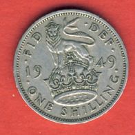 Großbritannien 1 Shilling 1949 Wappen von England