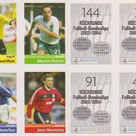 PANINI Rückrunde Bundesliga 2003/2004 Nr. 1 + 22 + 36 + 42 Kiraly/ Davala/ Wiedener..