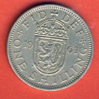 Großbritannien 1 Shilling 1963 Wappen von Schottland