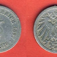 Kaiserreich 5 Pfennig 1897 A