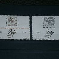 Polen, MNr.2501 Block 67 postfrisch, Normal und als Schwarzdruck, Rubens