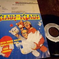 Klaus & Klaus- 7" Laß mich heute Nacht dein Knutschbär sein (Promo-Beilage)- mint !
