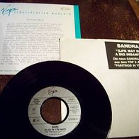 Sandra - 7" Life may be a big insanity - im Promo-Cover + info- mint !